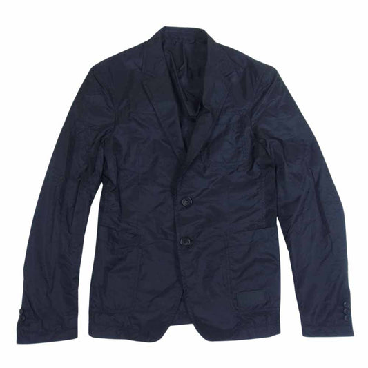 PRADA プラダ ナイロン 2B テーラードジャケット ブラック系 44【中古】