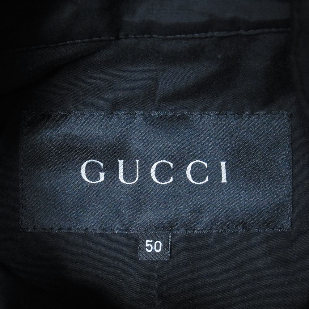 GUCCI グッチ ベルテッド ハーフ ショートコート ジャケット ブラック系 50【中古】
