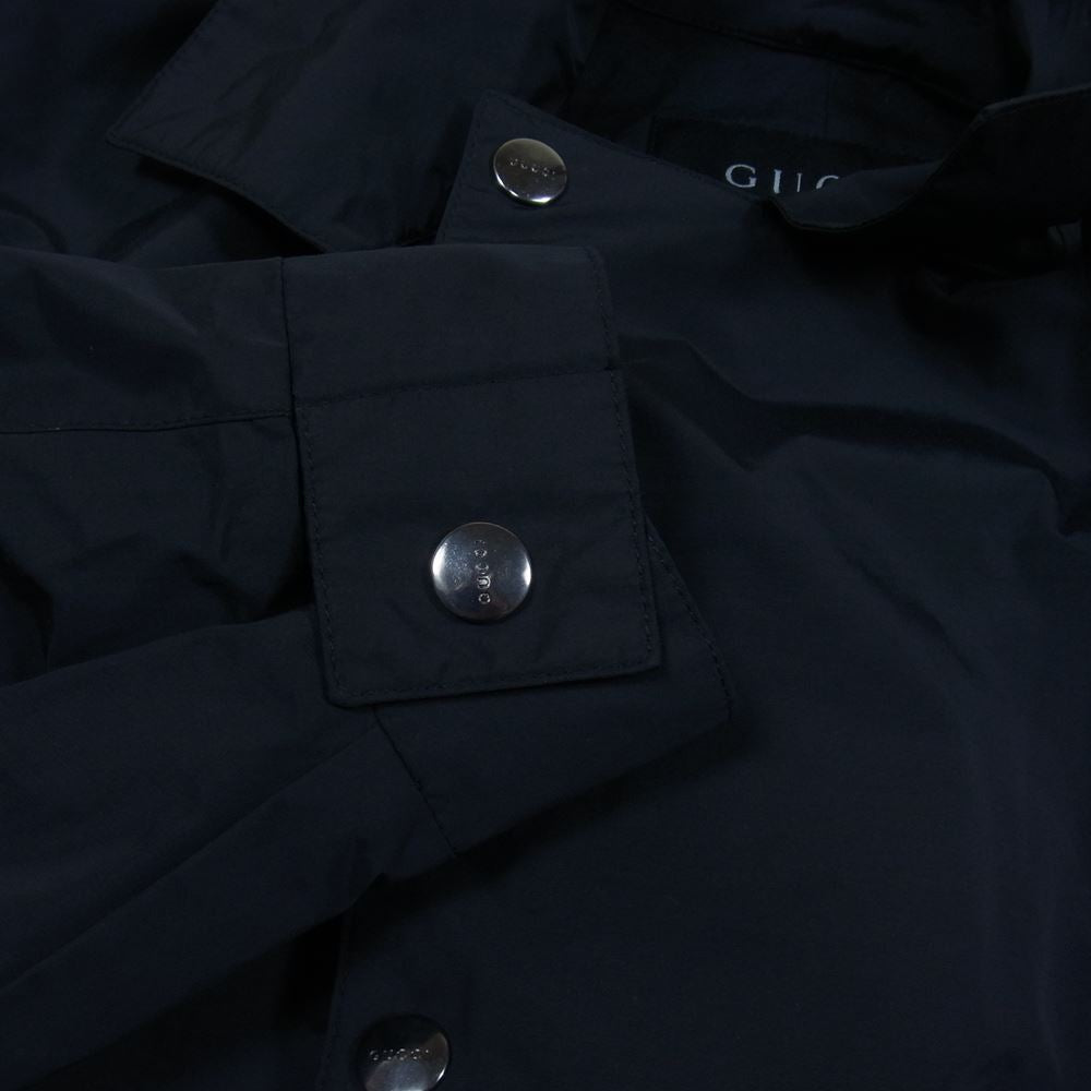 GUCCI グッチ ベルテッド ハーフ ショートコート ジャケット ブラック系 50【中古】