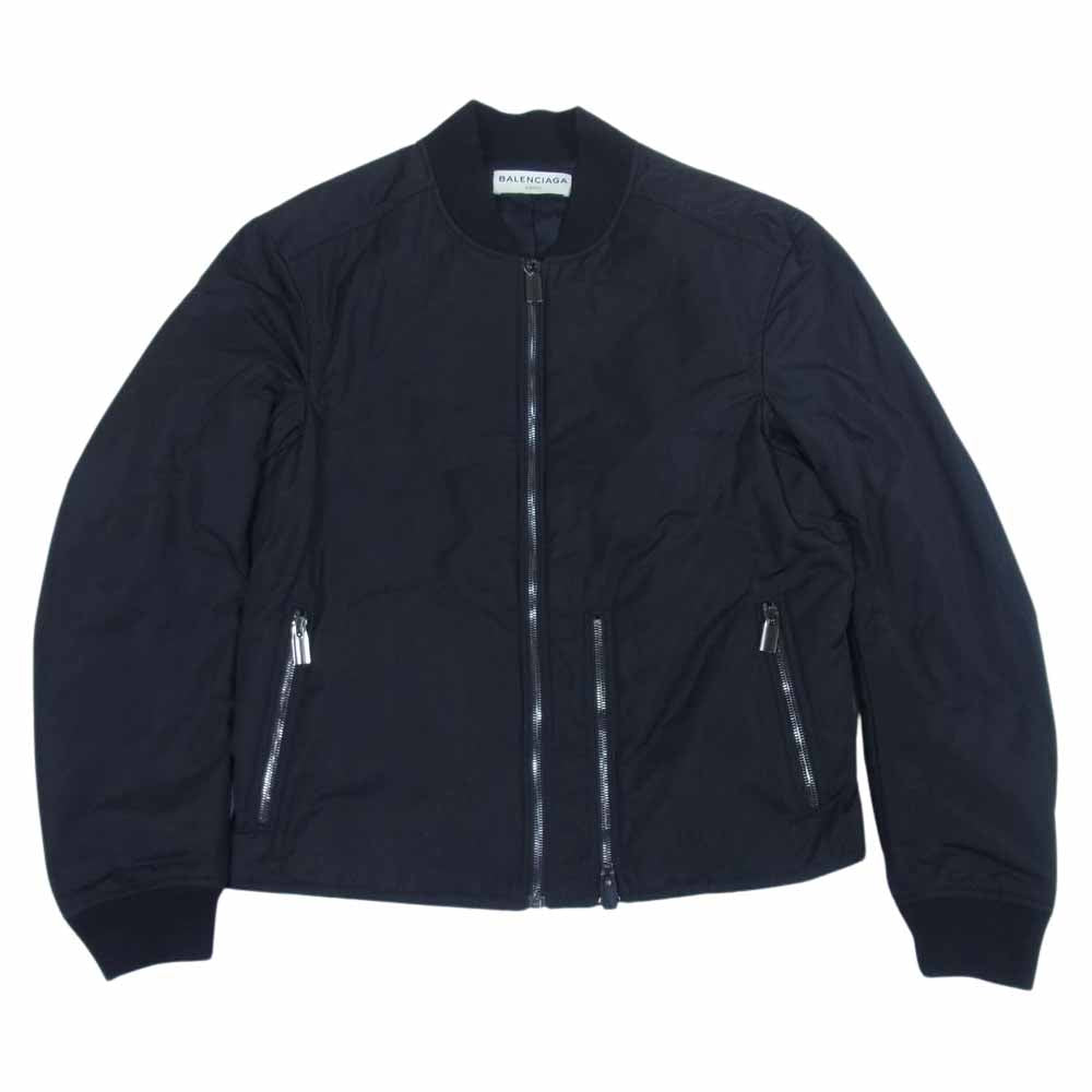 BALENCIAGA バレンシアガ 16AW 436027 TSD06 中綿 フライトジャケット MA-1 ボンバージャケット ブルゾン ブラック系 48【中古】