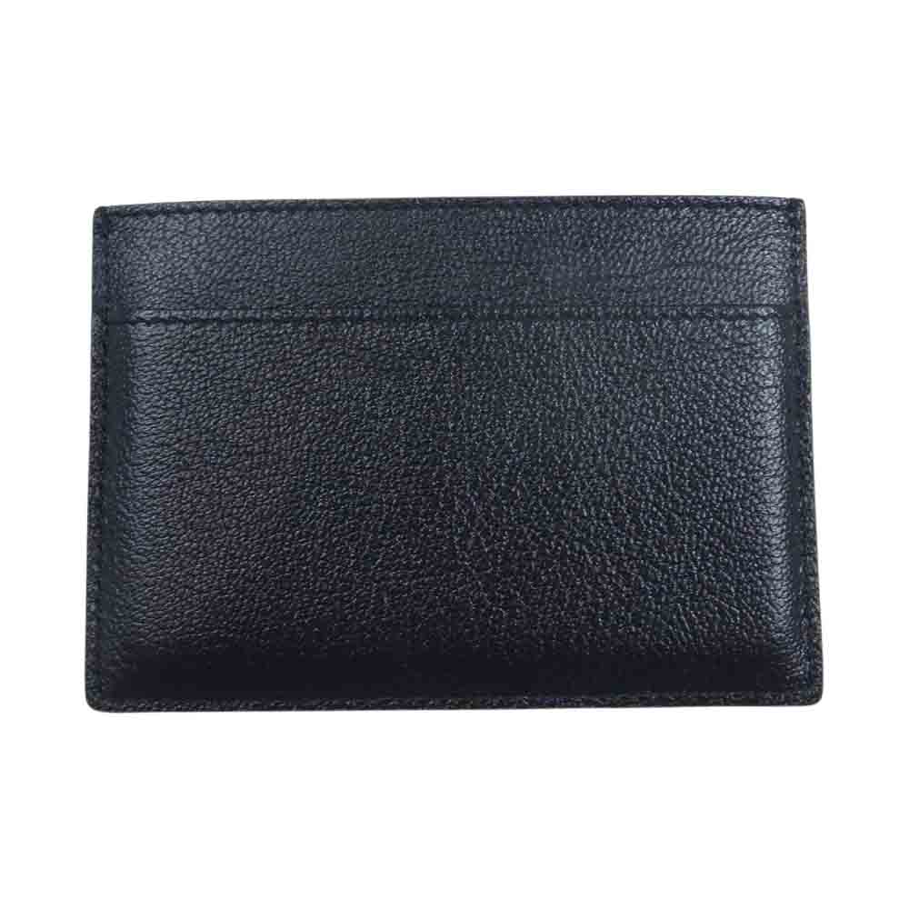 YVES SAINT LAURENT イヴサンローラン YSL ロゴ 名刺入れ カードケース ブラック系【中古】
