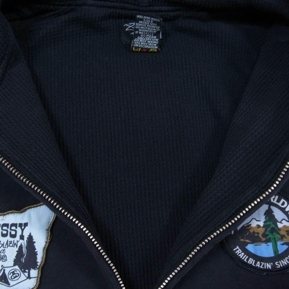 STUSSY ステューシー ワッペン付き フルジップ パーカー ジップ アップ