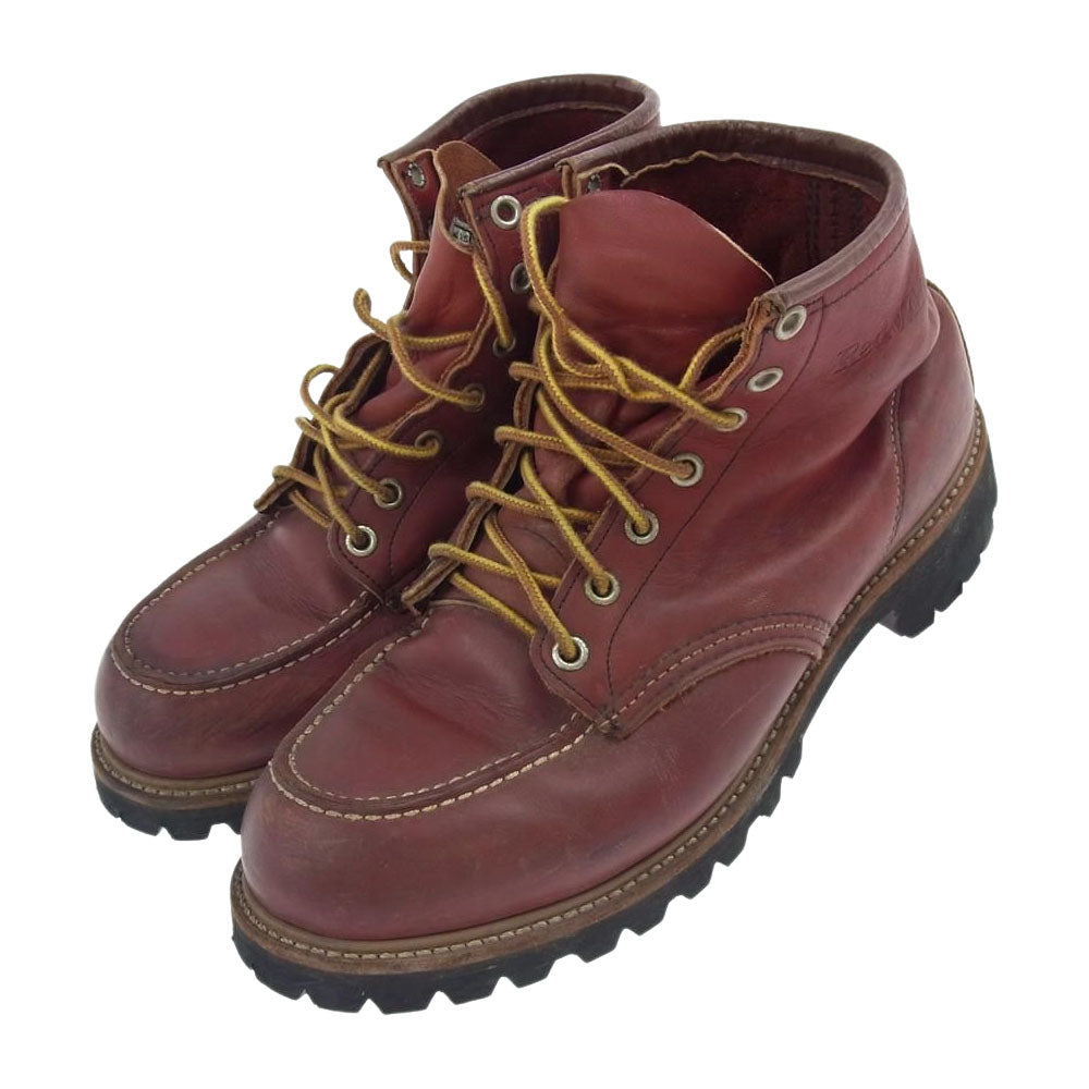 RED WING レッドウィング 8175 赤茶 旧刺繍製羽タグ ビブラム レッドウイング モックトゥ 廃版 ワインレッド系 9D【中古】