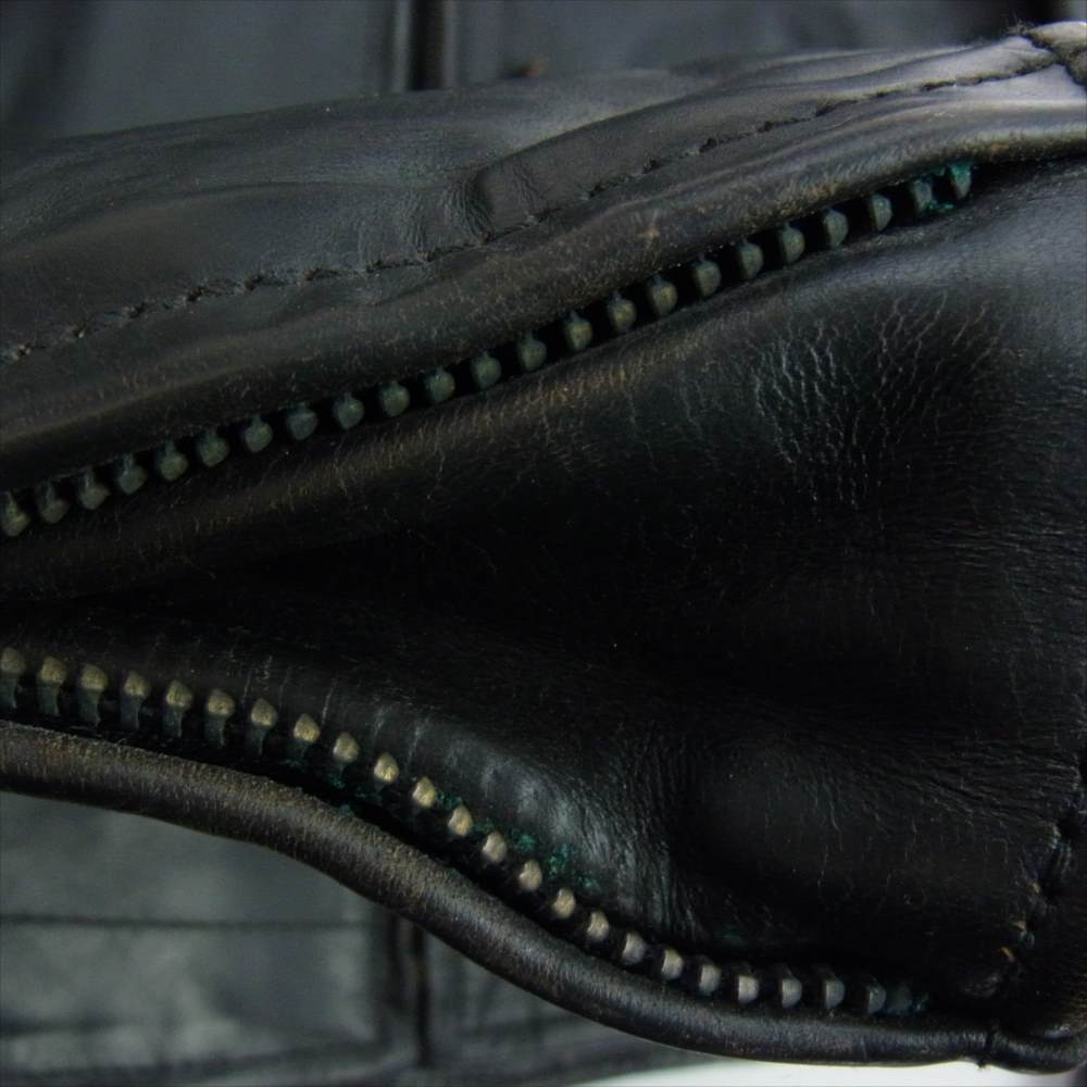 AERO LEATHER エアロレザー PATROLMAN パトロールマン ステアハイド シングル レザー ライダース ジャケット ブラック系 38【中古】