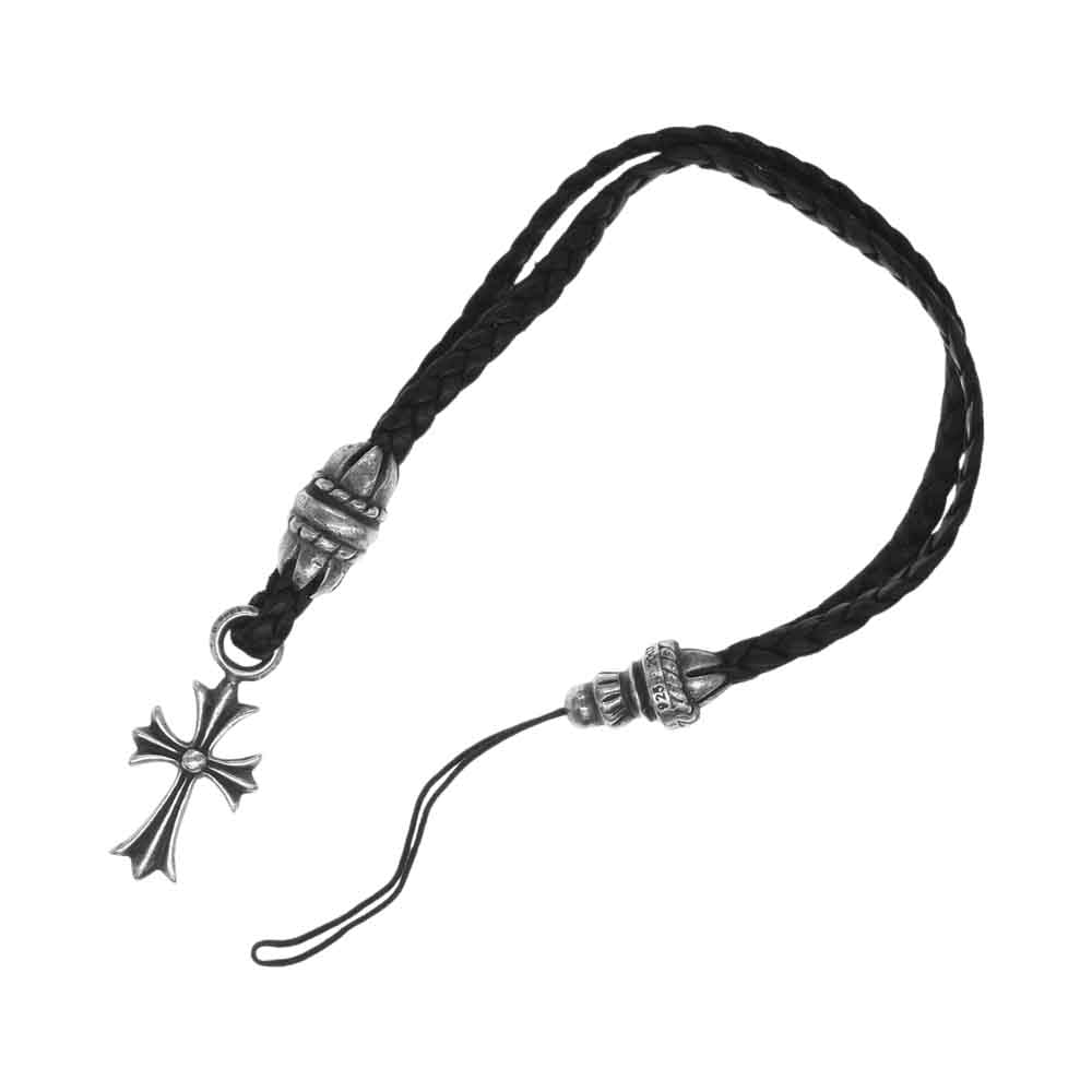CHROME HEARTS クロムハーツ（原本無） タイニークロス フォンストラップ シルバー系【中古】