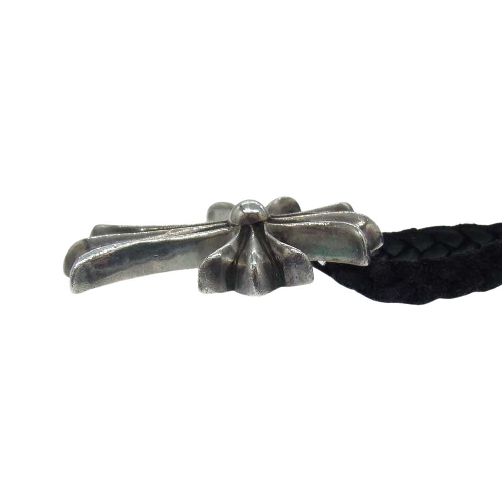 CHROME HEARTS クロムハーツ（原本無） スモール CH クロス レザー ブレード ネックレス シルバー系【中古】