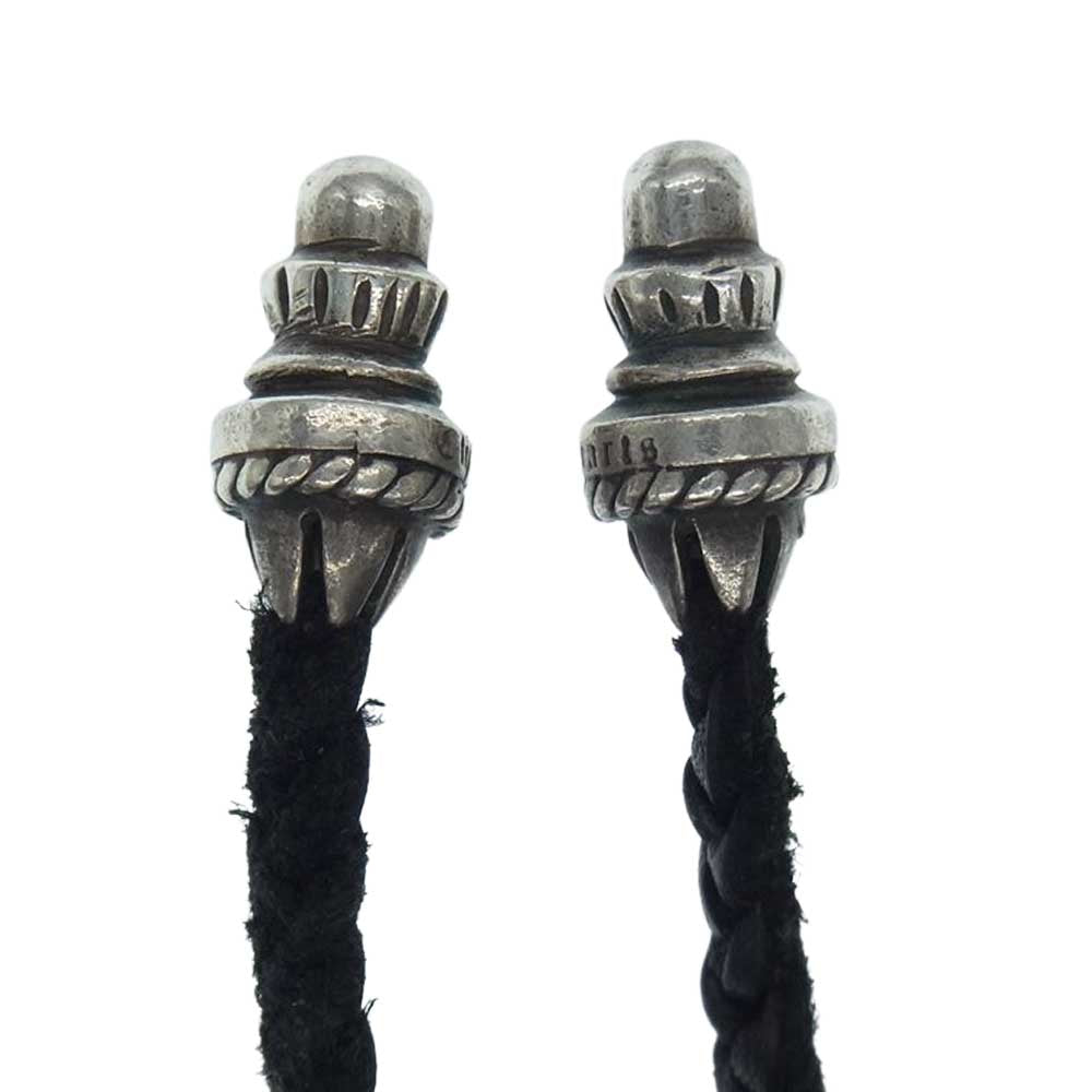 CHROME HEARTS クロムハーツ（原本無） スモール CH クロス レザー ブレード ネックレス シルバー系【中古】
