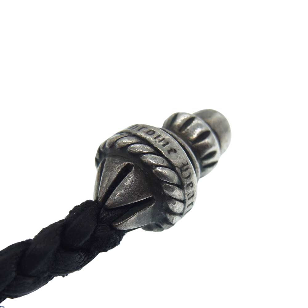 CHROME HEARTS クロムハーツ（原本無） スモール CH クロス レザー ブレード ネックレス シルバー系【中古】