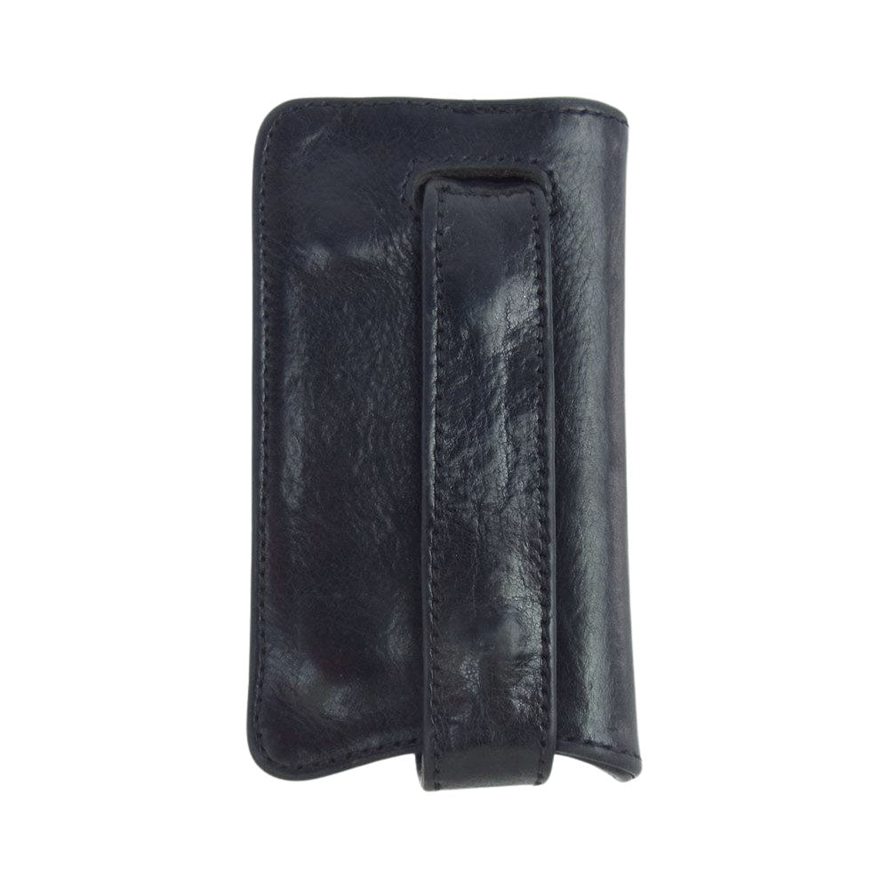 CHROME HEARTS クロムハーツ（原本無） クロスボールボタン レザー キーケース ブラック系【中古】