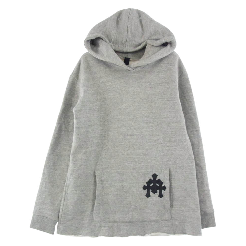 CHROME HEARTS クロムハーツ（原本無） Y NOT Hoodie ワイノットフーディ クロスパッチ プルオーバー パーカー グレー系 M【中古】