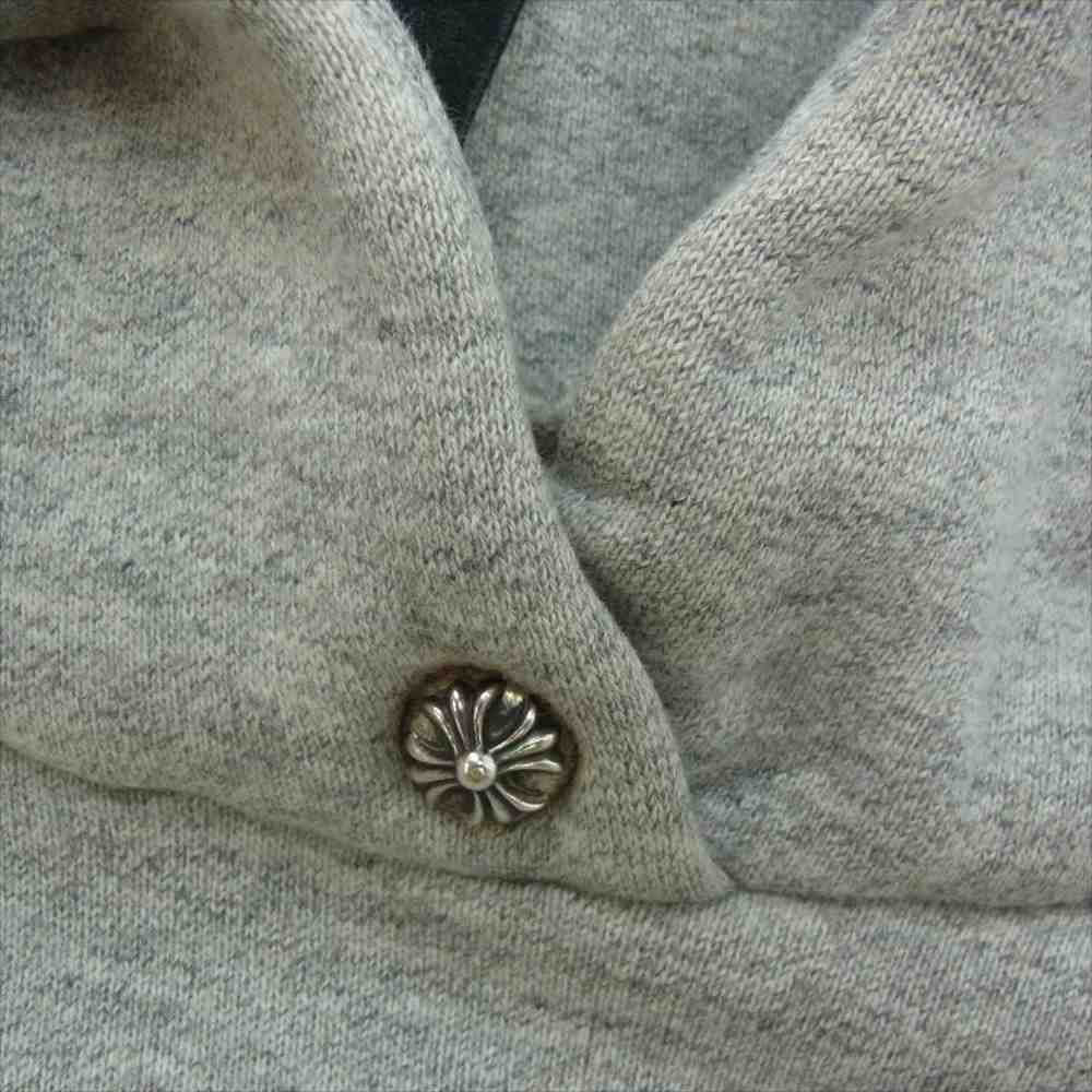 CHROME HEARTS クロムハーツ（原本無） Y NOT Hoodie ワイノットフーディ クロスパッチ プルオーバー パーカー グレー系 M【中古】