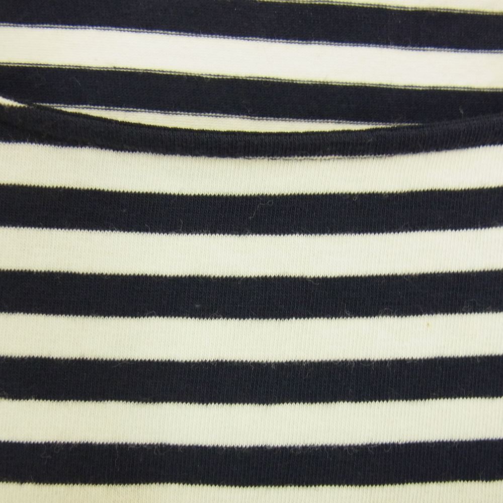MONCLER モンクレール MAGLIA ボーダー ドローコード Tシャツ ブラック系 ホワイト系 L【中古】