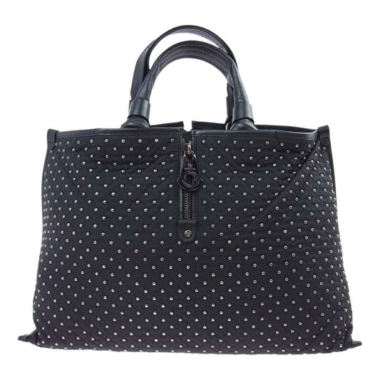 MONCLER モンクレール AMELIE アメリ スタッズ ナイロン ハンドバッグ ブラック系【中古】