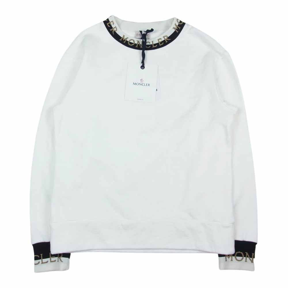 MONCLER モンクレール MAGLIA ロゴ 刺繍 スウェット ホワイト系 S【中古】