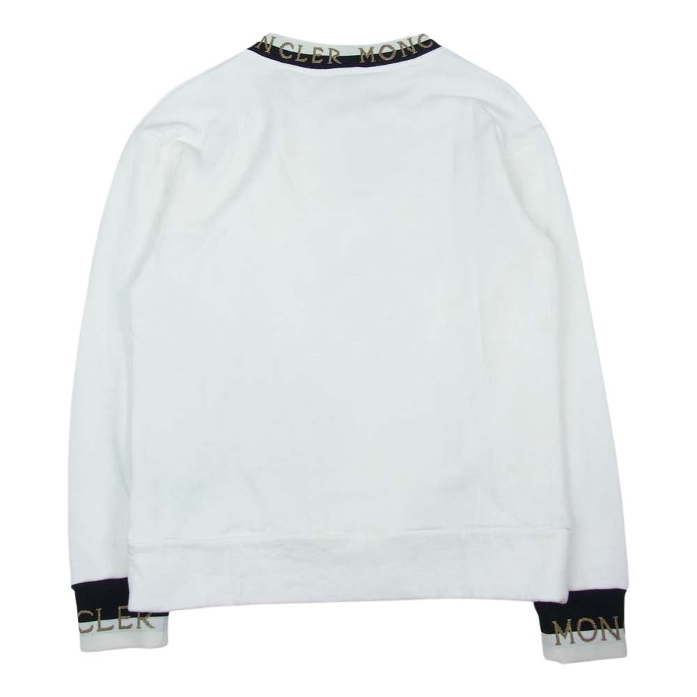 MONCLER モンクレール MAGLIA ロゴ 刺繍 スウェット ホワイト系 S【中古】