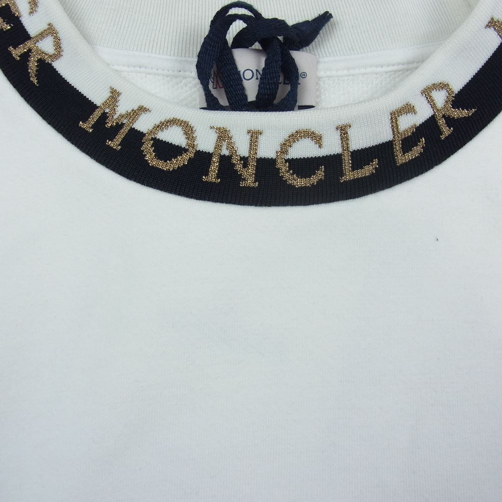 MONCLER モンクレール MAGLIA ロゴ 刺繍 スウェット ホワイト系 S【中古】