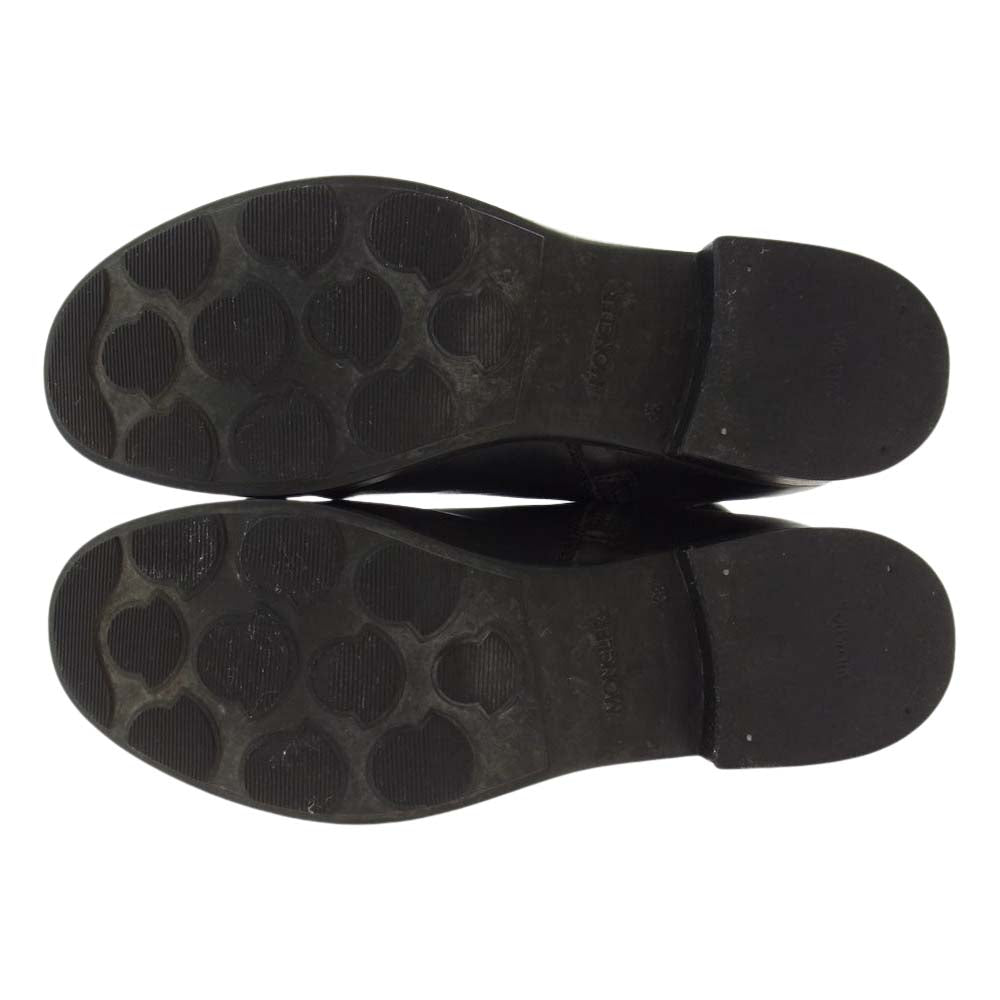 MONCLER モンクレール EPSOM レザー ロング ブーツ ブラック系 38【中古】