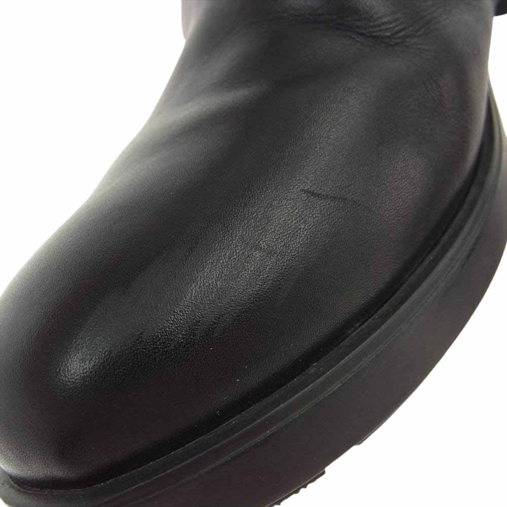 MONCLER モンクレール EPSOM レザー ロング ブーツ ブラック系 38【中古】