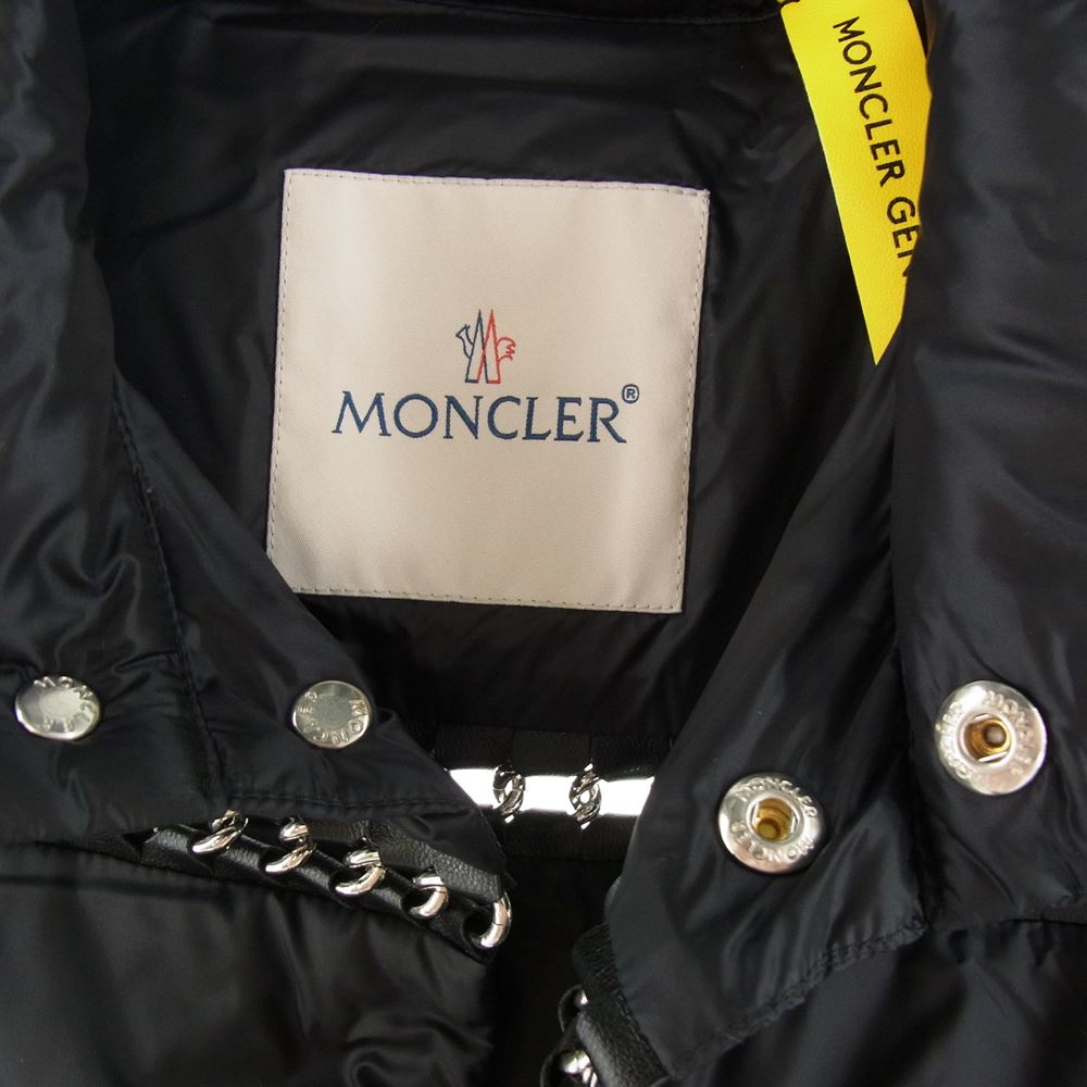 MONCLER モンクレール GENIUS Noir Kei Ninomiya ジーニアス ケイニノミヤ RHENIUM チェーン ダウンベスト ブラック系 TG1【極上美品】【中古】