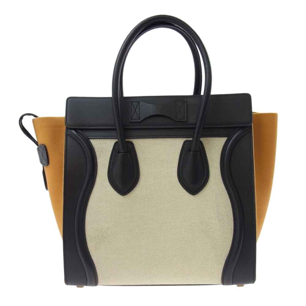 CELINE セリーヌ マイクロ ラゲージ キャンバス レザー ハンド バッグ マルチカラー系【中古】