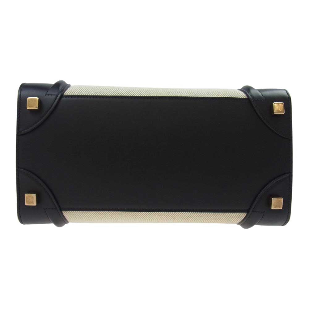 CELINE セリーヌ マイクロ ラゲージ キャンバス レザー ハンド バッグ マルチカラー系【中古】