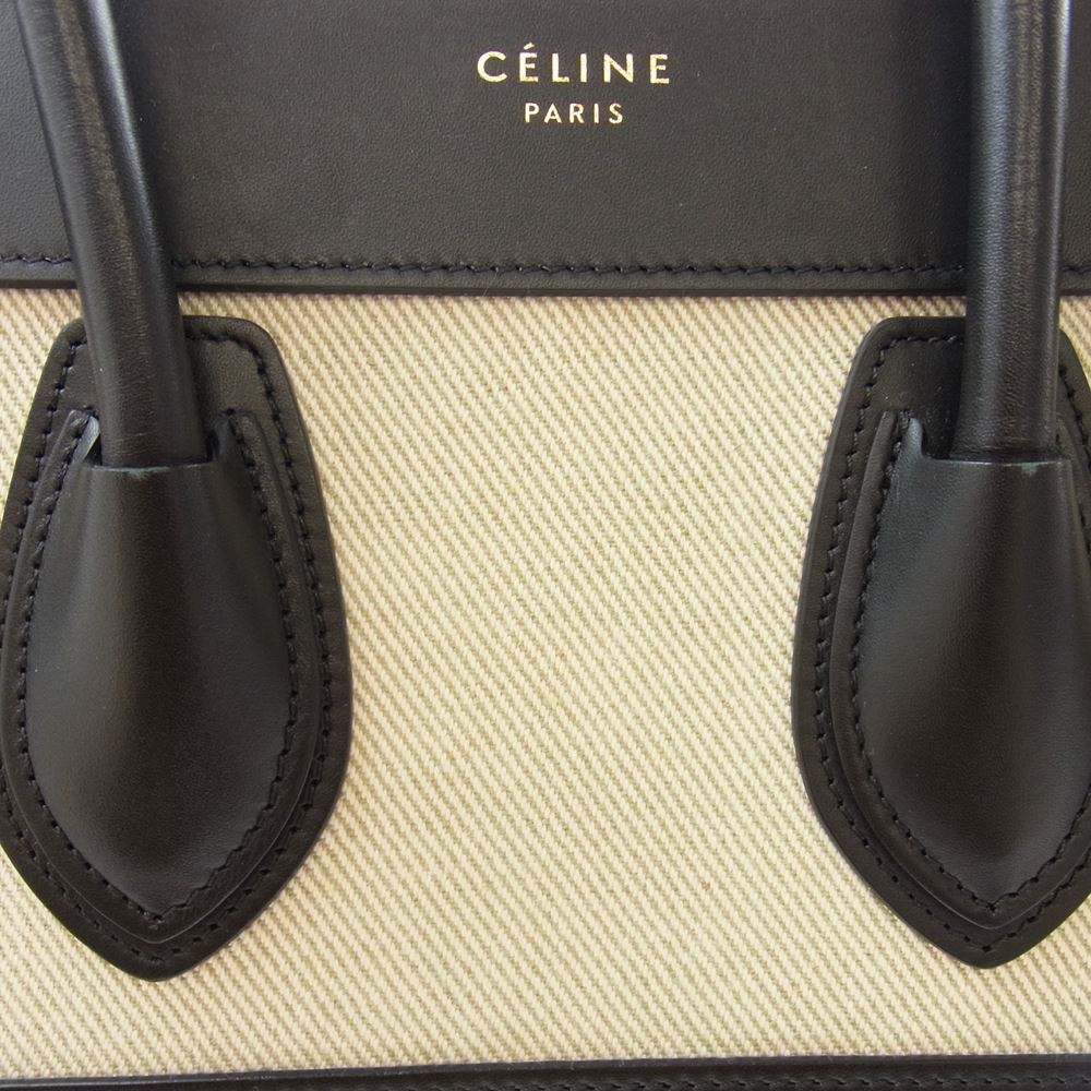 CELINE セリーヌ マイクロ ラゲージ キャンバス レザー ハンド バッグ マルチカラー系【中古】