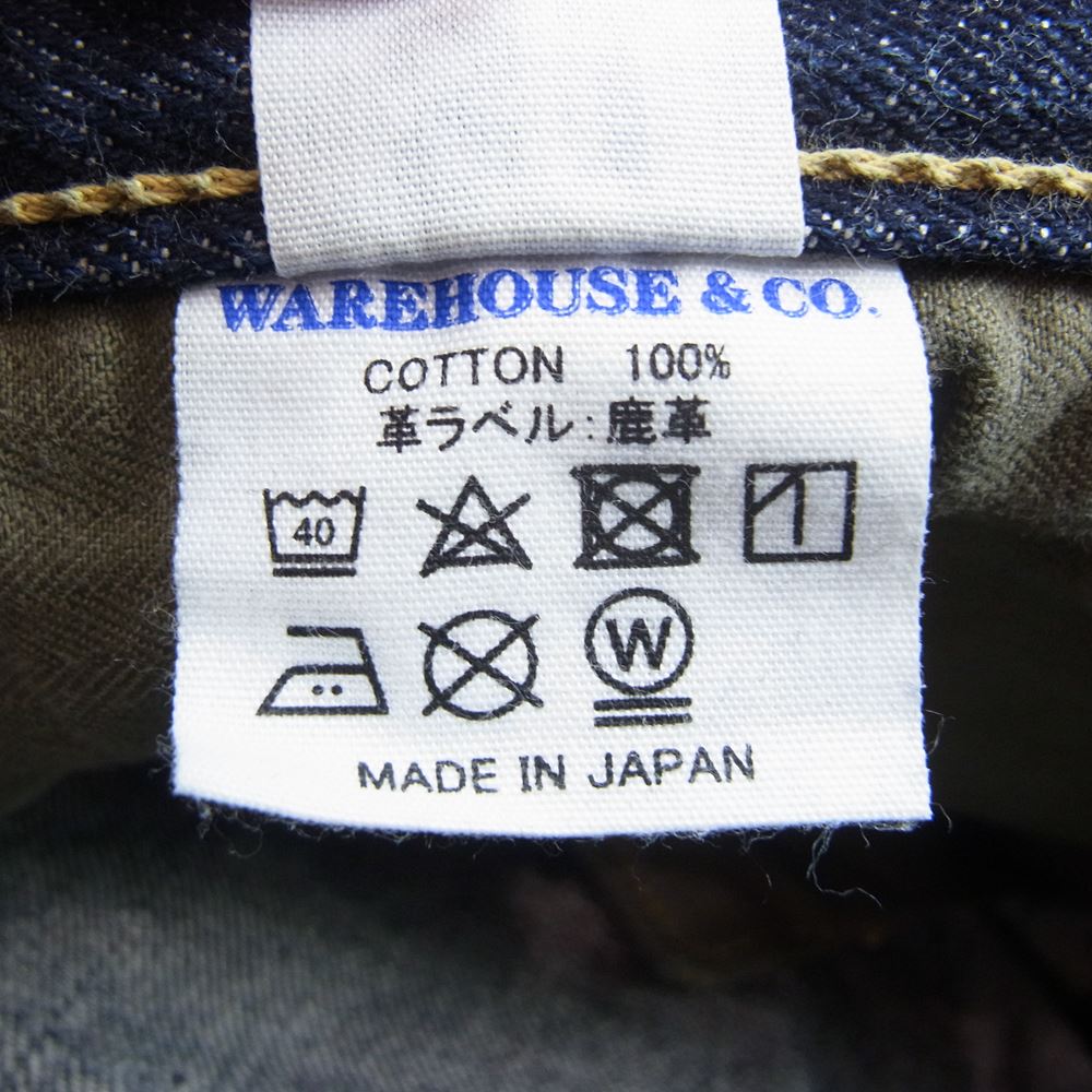 WAREHOUSE ウエアハウス ×JUNKY STYLE DUCK DIGGER ジャンキー スタイル ダック ディガー 1943 大戦モデル 月桂樹ボタン デニム パンツ インディゴブルー系 31【中古】