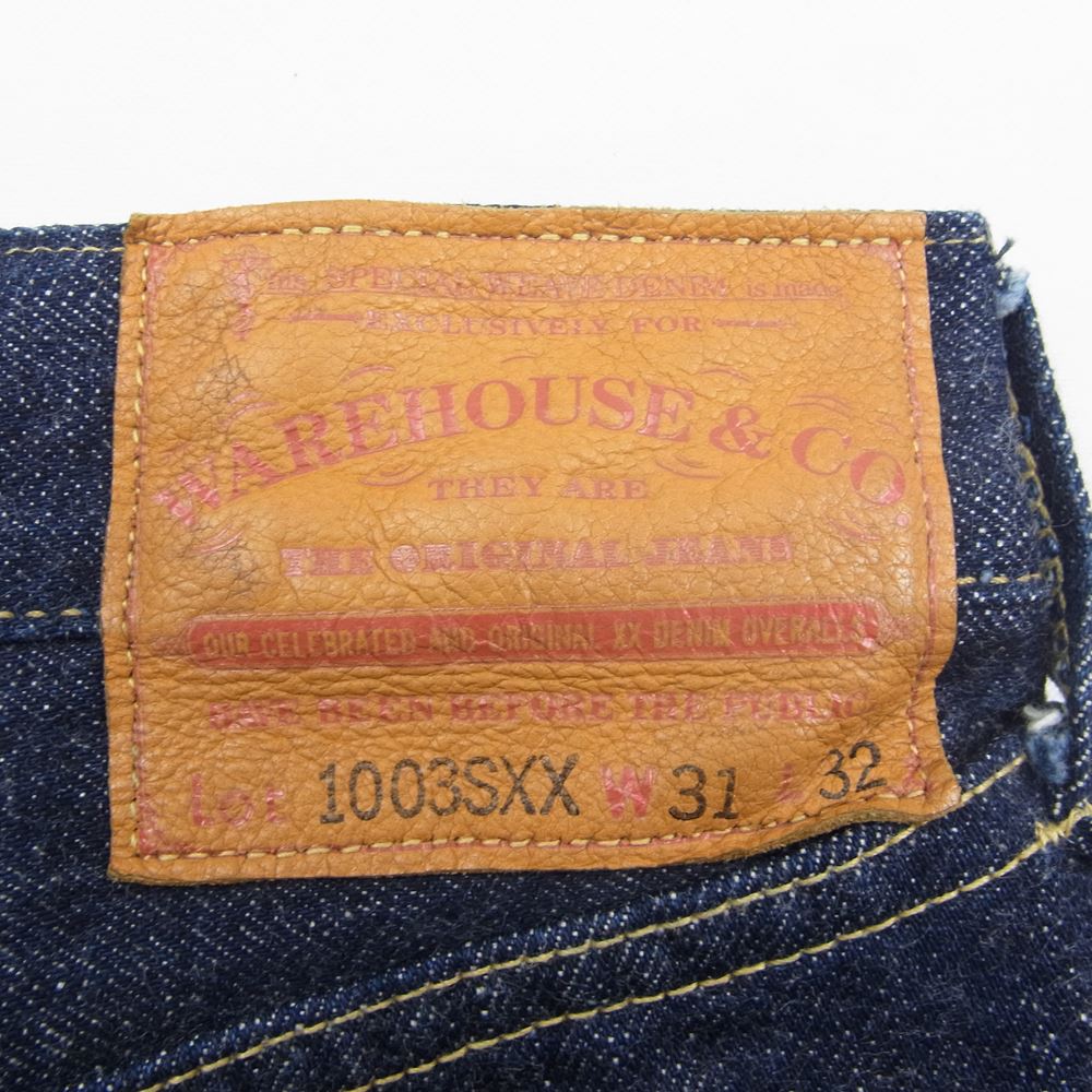WAREHOUSE ウエアハウス 1003SXX 大戦モデル 20th WWII MODEL ネルスレキ デニム パンツ インディゴブルー系 31【中古】