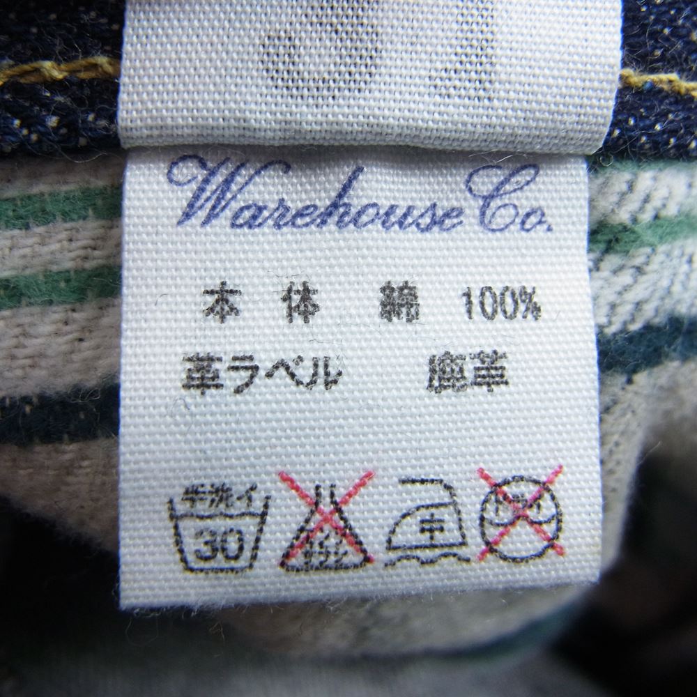 WAREHOUSE ウエアハウス 1003SXX 大戦モデル 20th WWII MODEL ネルスレキ デニム パンツ インディゴブルー系 31【中古】