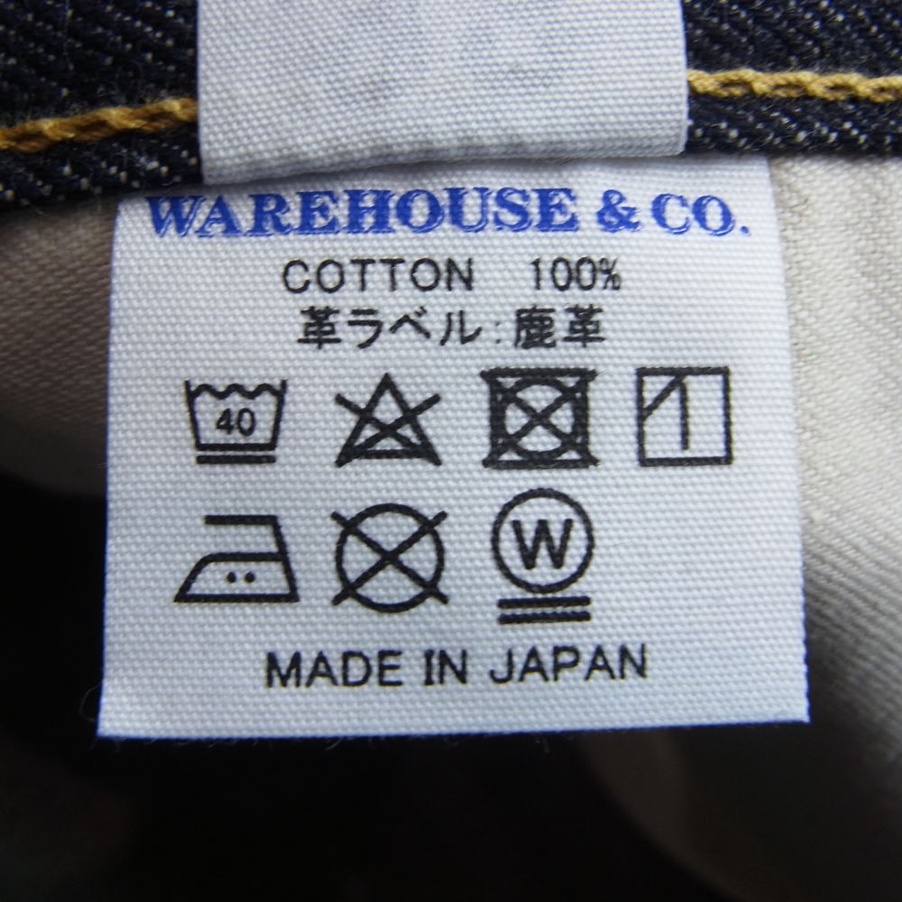 WAREHOUSE ウエアハウス Lot 1000 阪急メンズ 東京店 オープン記念 モデル ボタン フライ デニム パンツ インディゴブルー系 33【美品】【中古】