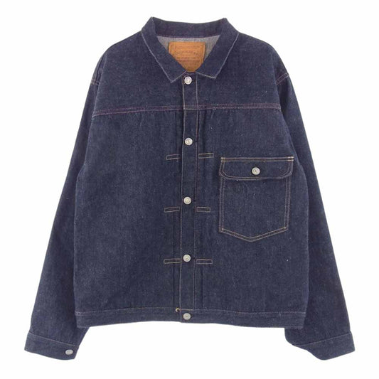 WAREHOUSE ウエアハウス 2001XX DEAD STOCK BLUE 1947MODEL 1st ONE WASH 1枚袖 デニム ジャケット ネイビー系 42【中古】