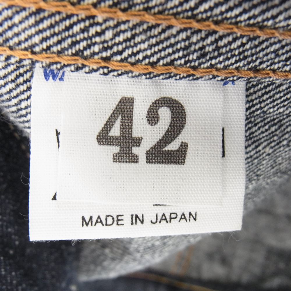 WAREHOUSE ウエアハウス 2001XX DEAD STOCK BLUE 1947MODEL 1st ONE WASH 1枚袖 デニム ジャケット ネイビー系 42【中古】