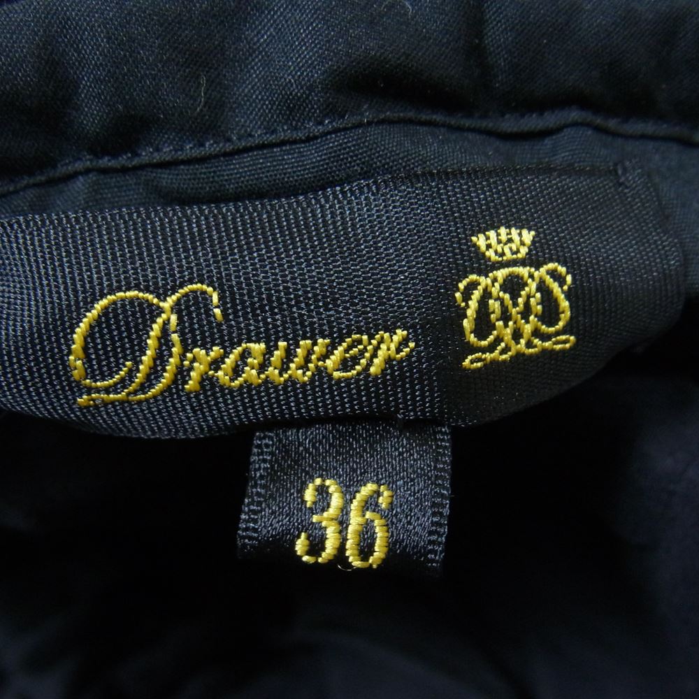 Drawer ドゥロワー 6524-299-1640 コットン タック サロペット ブラック系 36【中古】
