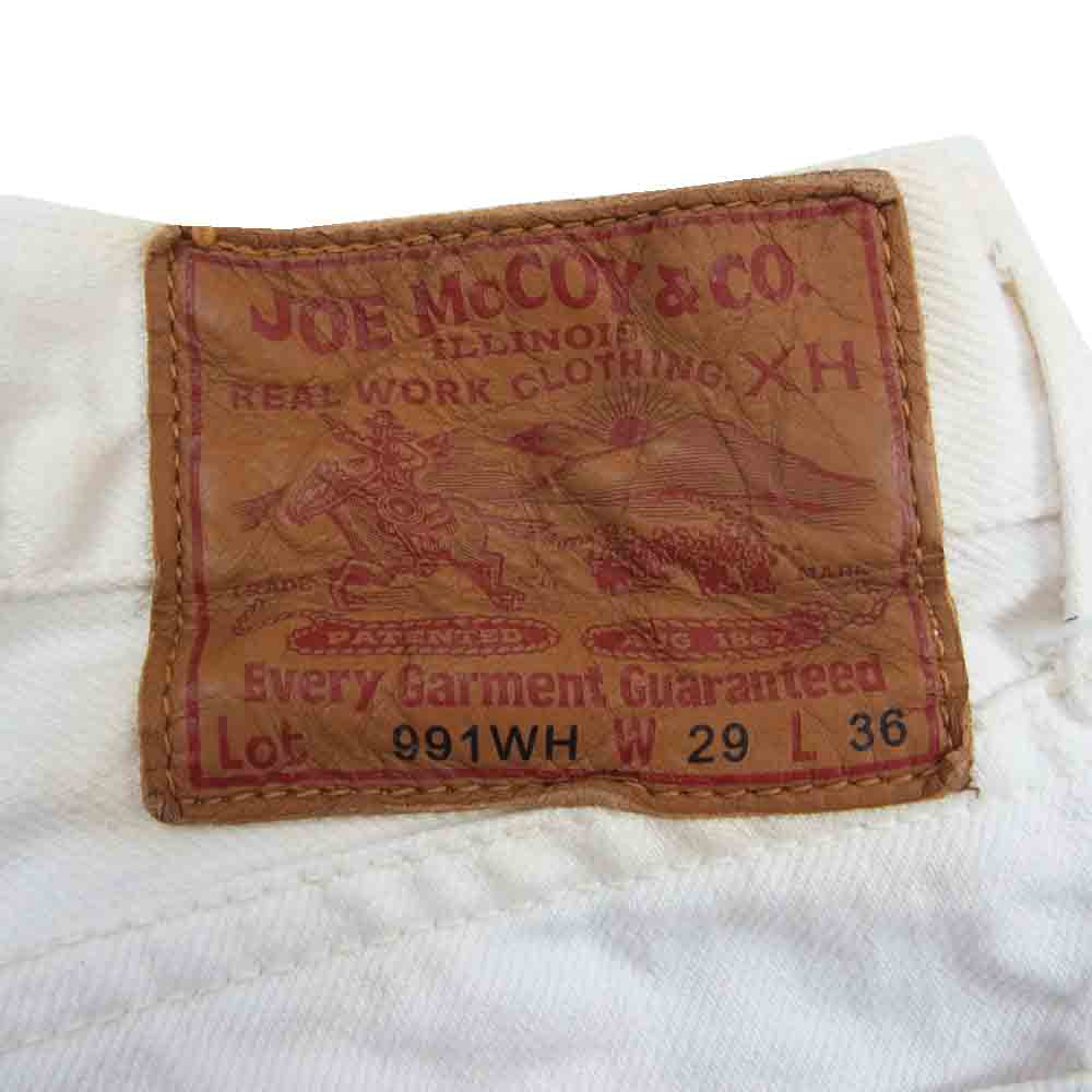 The REAL McCOY'S ザリアルマッコイズ 991WH JOE McCOY ジョーマッコイ ホワイト デニム パンツ ホワイト系 29【中古】