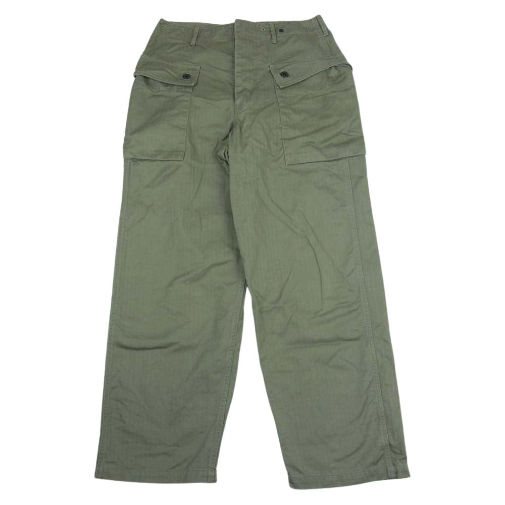 The REAL McCOY'S ザリアルマッコイズ P-44 UTILITY TROUSERS モンキーパンツ ミリタリー パンツ カーキ系【中古】