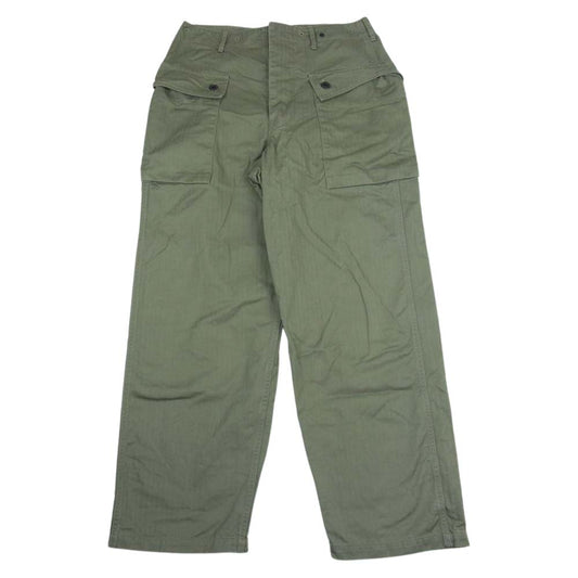 The REAL McCOY'S ザリアルマッコイズ P-44 UTILITY TROUSERS モンキーパンツ ミリタリー パンツ カーキ系【中古】