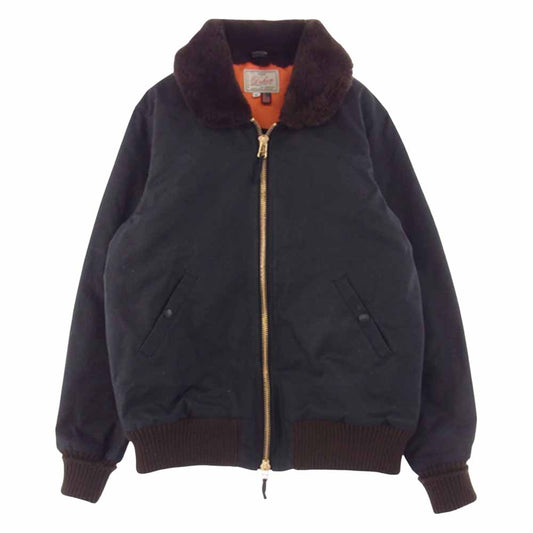 ディーエン USA製 Flyer's Club Jacket フライヤーズ クラブ ジャケット ワックスド キャンバス フライト ジャケット  ブラック系 ブラウン系 M【中古】