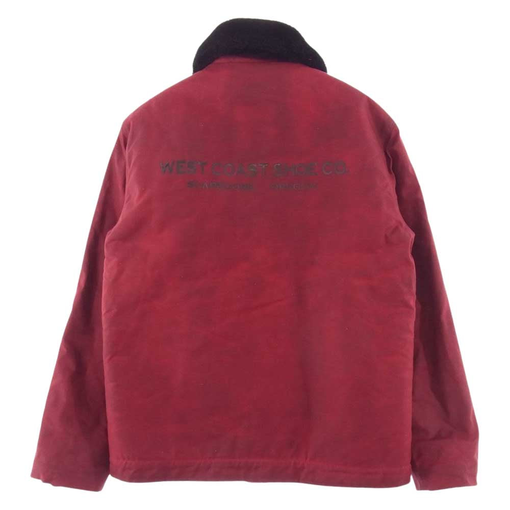 WESCO ウエスコ × DEHEN N-1 JACKET ディーエン オイルド ワックス コットン ムートン ライナー ジャケット RED×BLACK レッド系 ブラック系 M【美品】【中古】