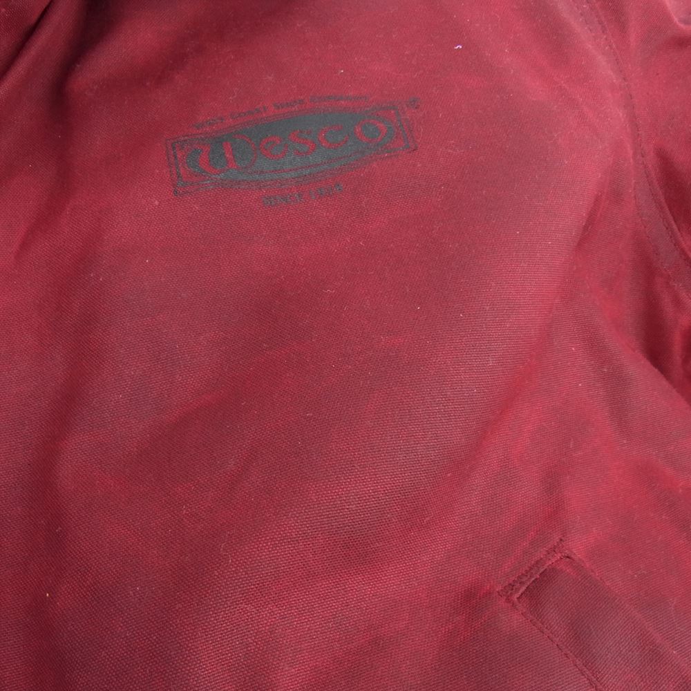 WESCO ウエスコ × DEHEN N-1 JACKET ディーエン オイルド ワックス コットン ムートン ライナー ジャケット RED×BLACK レッド系 ブラック系 M【美品】【中古】