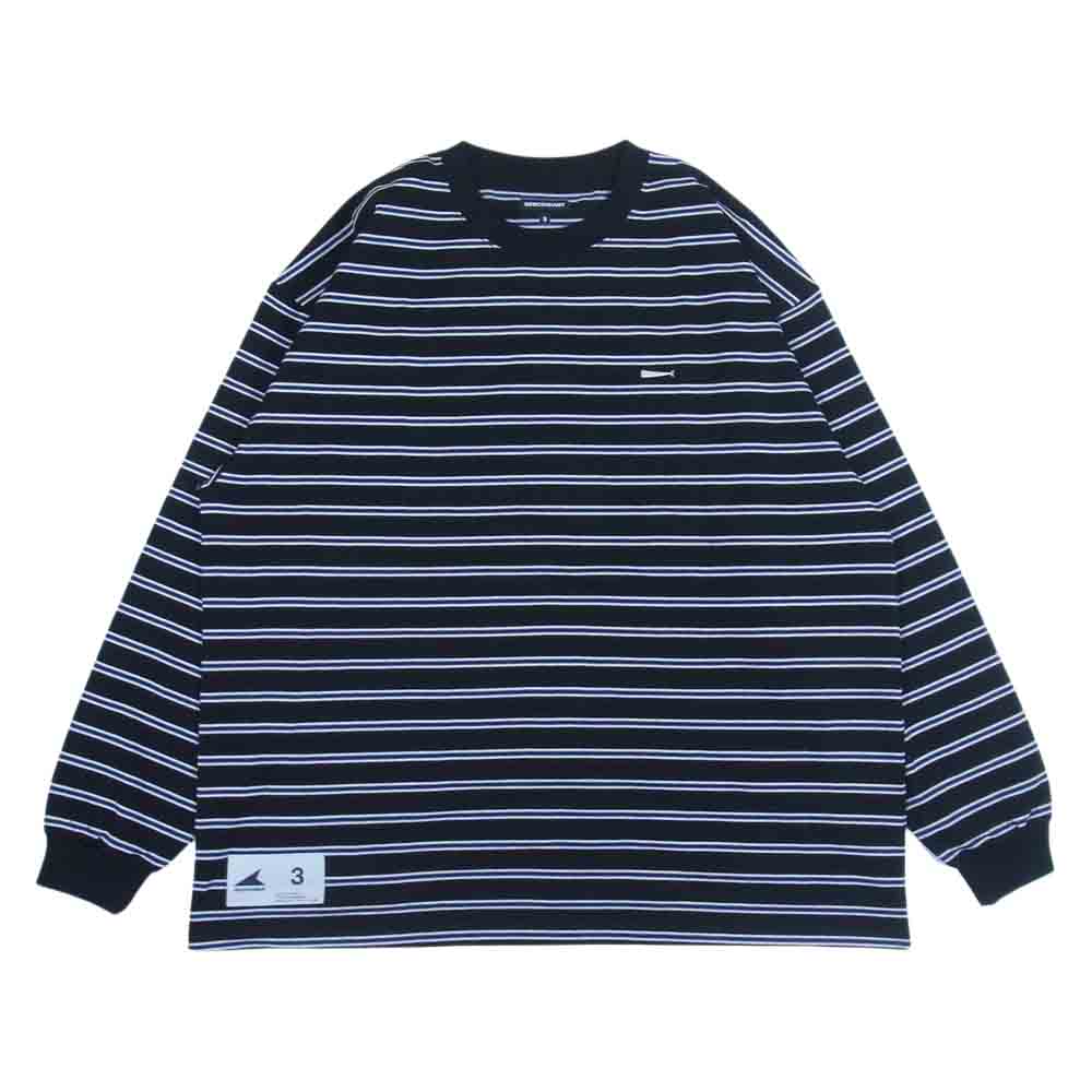DESCENDANT ディセンダント 22AW 222ATDS-CSM08 HORIZONTAL STRIPE LS ブラック系 3【新古品】【未使用】【中古】