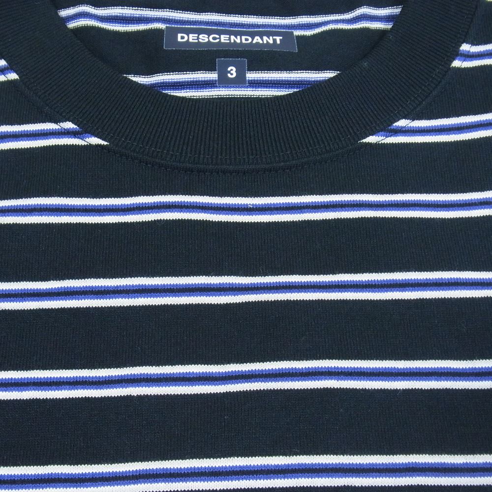 DESCENDANT ディセンダント 22AW 222ATDS-CSM08 HORIZONTAL STRIPE LS ブラック系 3【新古品】【未使用】【中古】
