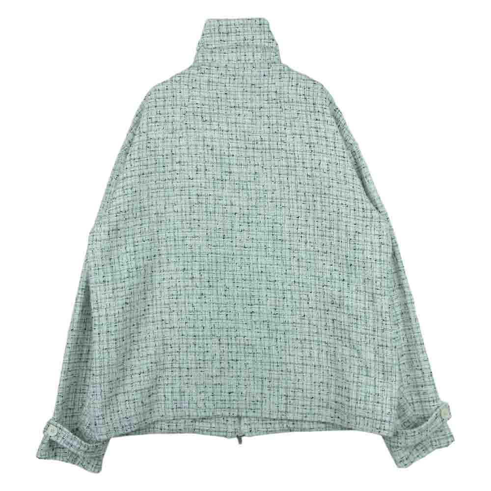 ユハ NEP TWEED STAND BLOUSON ネップツイード スタンダード ブルゾン ジャケット ホワイト系 ブラック系【中古】