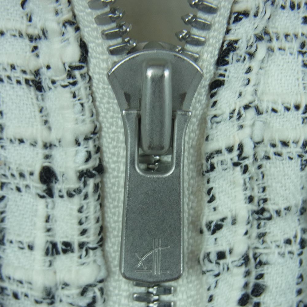 ユハ NEP TWEED STAND BLOUSON ネップツイード スタンダード ブルゾン ジャケット ホワイト系 ブラック系【中古】