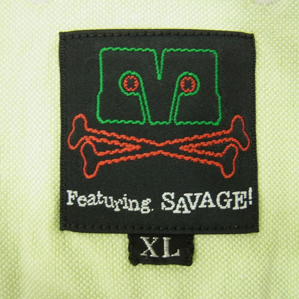 F.C.R.B. エフシーアールビー FCRB-70009 × SAVAGE サベージ クレイジーパターン 切替 総柄 ロゴ 刺繍 長袖 シャツ マルチカラー系 XL【中古】