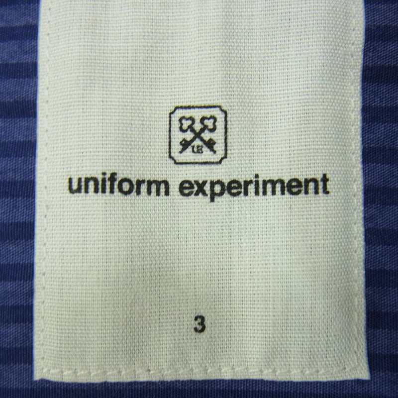 uniform experiment ユニフォームエクスペリメント UE-134059 BIG STAR B.D SHIRT ビック スター 長袖  シャツ ネイビー系 3【中古】