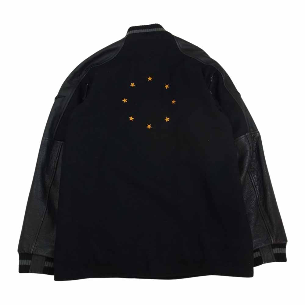 F.C.R.B. エフシーアールビー L188844 × NIKE ナイキ STADIUM JACKET ウール 切り替え 袖レザー スタジアム ジャケット スタジャン ブラック ブラック系 L【中古】