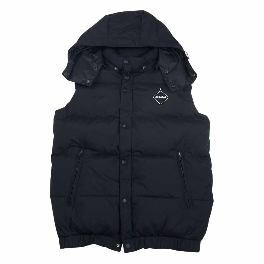 F.C.R.B. エフシーアールビー 534629-010 × mastermind JAPAN  マスターマインドジャパン × NIKE ナイキ DOWN VEST ロゴ フーディ ダウン ベスト ブラック系 L【中古】