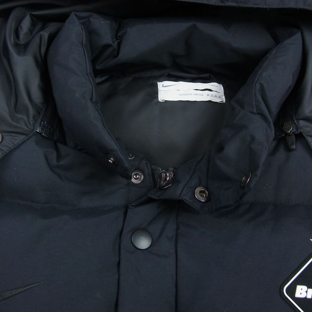 F.C.R.B. エフシーアールビー 534629-010 × mastermind JAPAN  マスターマインドジャパン × NIKE ナイキ DOWN VEST ロゴ フーディ ダウン ベスト ブラック系 L【中古】