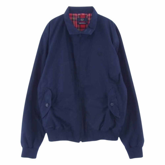 FRED PERRY フレッドペリー J7320 英国製 HARRINGTON JACKET ハリントン ジャケット ネイビー系 L【中古】