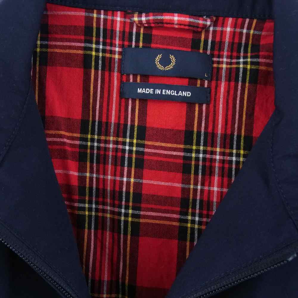 FRED PERRY フレッドペリー J7320 英国製 HARRINGTON JACKET ハリントン ジャケット ネイビー系 L【中古】